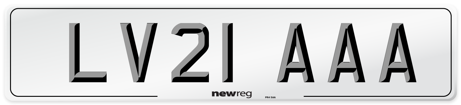 LV21 AAA Number Plate from New Reg